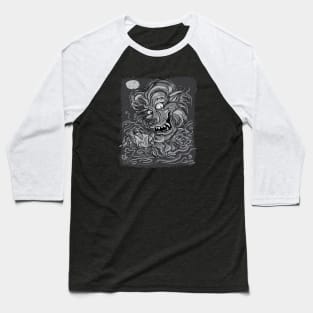 Werewolf or Wolfman Baseball T-Shirt